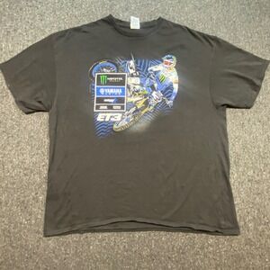 Delta Eli Tomac ET3 Yamaha Racing T Shirt 2XL Mens Black Monster Energy Graphic